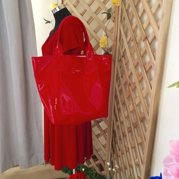 Seafolly Red Beach Bag Tote (CLEARANCE SALE) - Picture 2 of 16